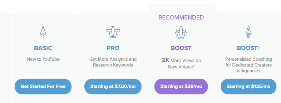 VidIQ vs TubeBuddy VidIQ Pricing